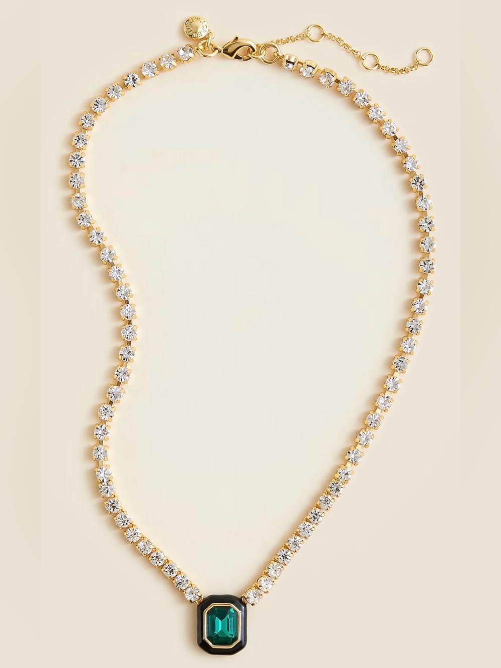 Jcrew Cupchain gemstone pendant necklace NWT